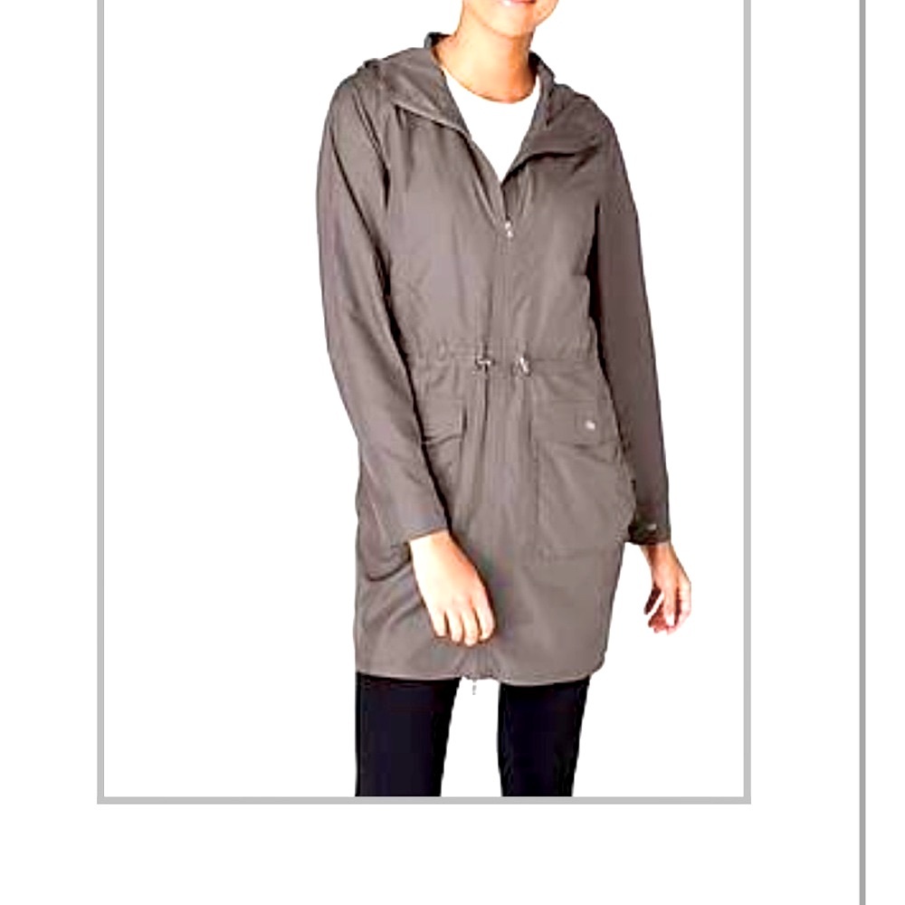 J Jill jacket anorak sz M P packable for travel lightweight Gray